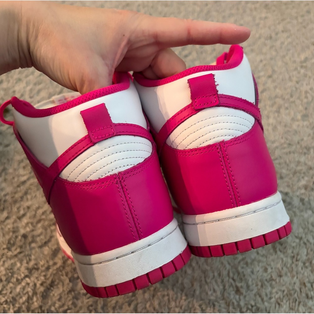 Nike Dunk High Pink Prime White Sneakers SIZE 10 - Picture 6 of 9